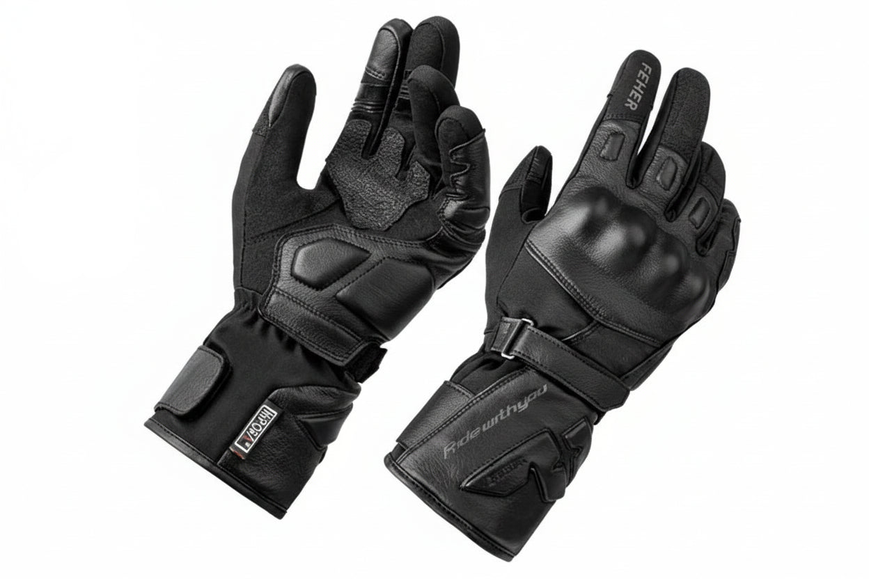 Guantes Masculinos De Cuero Impermeables Táctiles Invierno Vanthea