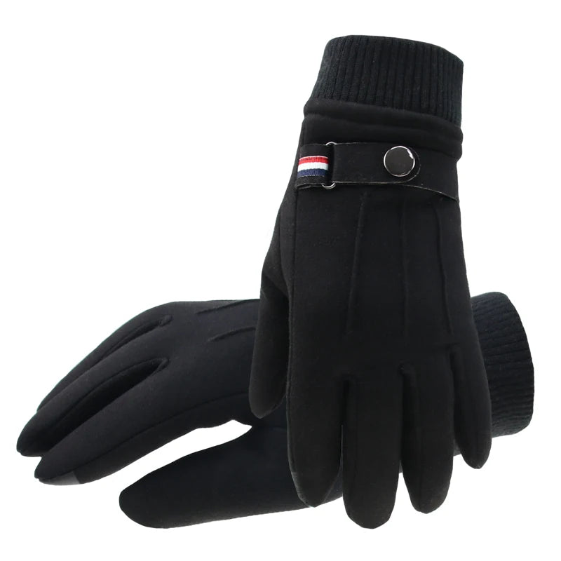 Guantes Masculinos De Ante Antiviento Táctiles Invierno Vanthea