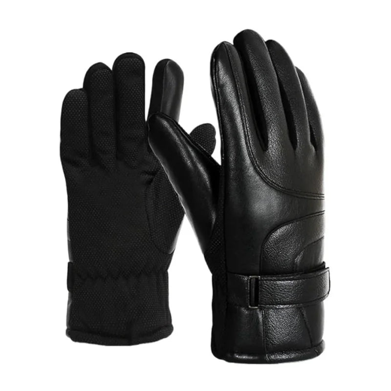 Guantes Masculinos De Cuero Táctiles Impermeables Invierno Vanthea