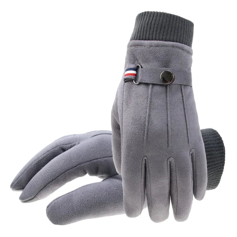 Guantes Masculinos De Ante Antiviento Táctiles Invierno Vanthea